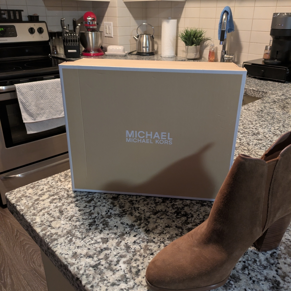Michael Kors Tan Suede Ankle Boots